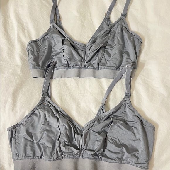 Bodily Do Anything Nursing and Pumping Bras - 2 size Medium, slate grey blue - Picture 2 of 10